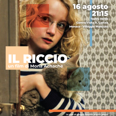 La locandina del film "Il riccio" resa nell'impianto grafico di Hyle Book Festival