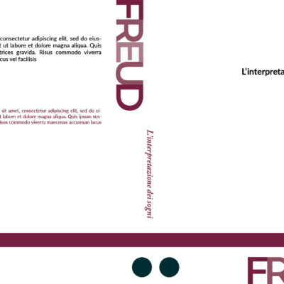 Il lettering del titolo e dell'autore si intreccia con il color vinaccia