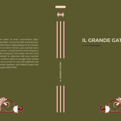 Un impianto in stile liberty fa da cornice a colori che richiama la natura e lettering