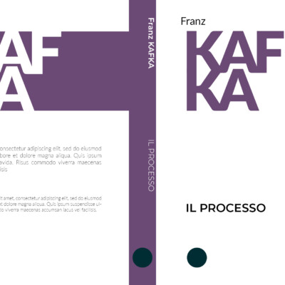 Il lettering del titolo e dell'autore si intreccia con il color viola