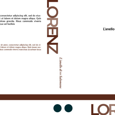 Il lettering del titolo e dell'autore si intreccia con il color brown