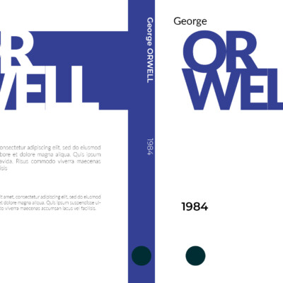Il lettering del titolo e dell'autore si intreccia con il color blu