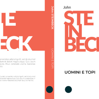 Il lettering del titolo e dell'autore si intreccia con il color salmone