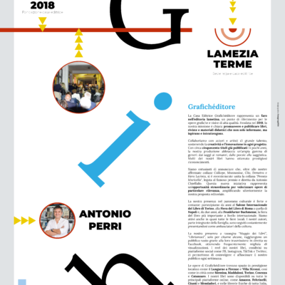 Impianto grafico fra geometrie e colori.