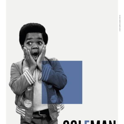 Gary Coleman alias Arnold con quadrato blu