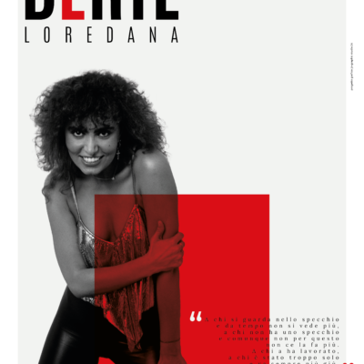 Loredana Bertè su rettangolo rosso