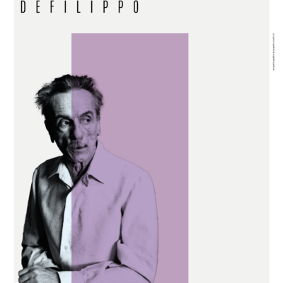 Eduardo De Filippo con rettangolo rosa