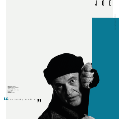 Joe Pesci con geometrie blu