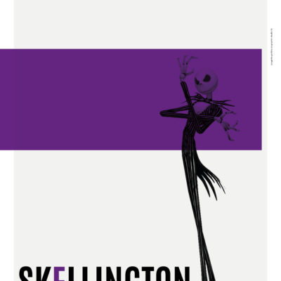 Jack Skellington con rettangolo viola