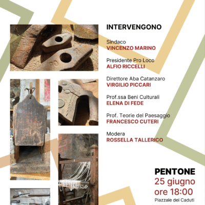 Immagini di reperti antichi e geometrie asimmetrice
